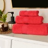 Chevron Zero Twist Cotton Solid and Jacquard Hand Towel Set of 6 by Blue Nile Mills - 2 of 4
