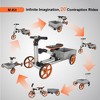 Whisen Modular Go-Kart Kit Kids' Gift, 20-in-1 Ride-On Toy & Balance Riding Bike with Stand Scooter and Building Kit Design - Orange - 2 of 4