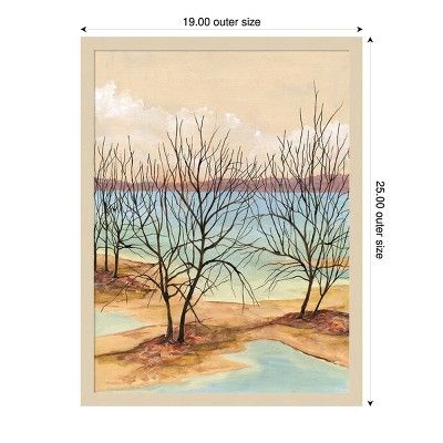 Quiet Cove II Svelte Natural Framed Scenic Landscape Print
