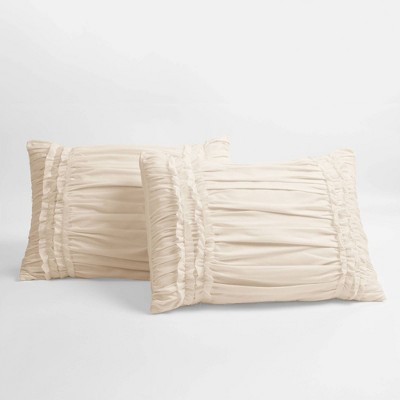 Lush Decor Belle Ruffle Comforter Set (Queen) Ivory 4pc - Lush Décor: Shabby Chic Microfiber Bedding with Bed Skirt & Shams — фото 5