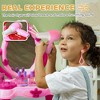 Acoinel Kids Pretend Play Beauty Vanity Set, Girls' Makeup Table with Mirror, Stool, Toy Brithday Halloween Christmas Gifts for 3-6 Years - 4 of 4