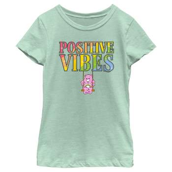 Girl's Care Bears Positive Vibes Cheer T-Shirt