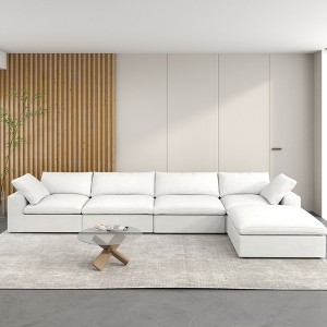 Cloud Modular Sectional Sofa Couch,160.6" L Shaped Convertible Couches with Storage Ottoman for Living Room,Sofa Covers Washable&Replaceable - 1 of 4