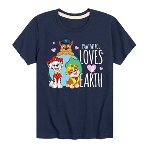 Boys' - Paw Patrol - Loves Earth Short Sleeve Graphic T-Shirt - 1 of 4