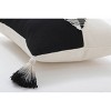 Linear Diamond Square Throw Pillow Black/White - Pillow Perfect: Modern Indoor Abstract Decor, Weather-Resistant - 2 of 4