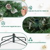 TackView Prelit Pencil Snow Flocked Spruce Artificial Christmas Tree, Prelighted Xmas Tree with Incandescent Warm White Lights & Foldable Stand - 4 of 4