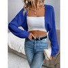Women's Lightweight Shrug Sweater for Dresses & Tops Long Sleeve Open Front Knit Crop Bolero Cardigan - 4 of 4