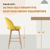 NEWLAYOUT Swivel Bar Stools Set of 2, 26" Counter Height Upholstered Barstools with Back & Footrest, Kitchen Island Stools for Dining Room - 3 of 4