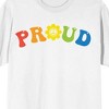 Proud Rainbow Letters Men's White T-shirt - 2 of 3