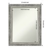 Amanti Art Waveline Silver Narrow Petite Bevel Bathroom Wall Mirror 28.5 x 22.5 in. - 4 of 4