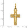 Black Bow Jewelry 10k or 14k Yellow Gold Polished Cross Ash Holder Pendant, 16 x 25mm - 4 of 4