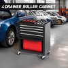 VYNXARIA 4-Drawer Rolling Tool Chest, Cabinet with 4 Wheels Tool Chest with Drawers, Suitable for Garages, Warehouses, Workshops, Repair Shops, Black - 2 of 4