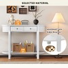 40'' Vintage Narrow Entryway Console Table with Storage Drawers & Shelf,Curved Accent Table for Small Spaces-Baofuwish - 2 of 4