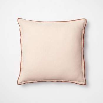 Linen Square Throw Pillow Pink - Threshold™ designed with Studio McGee