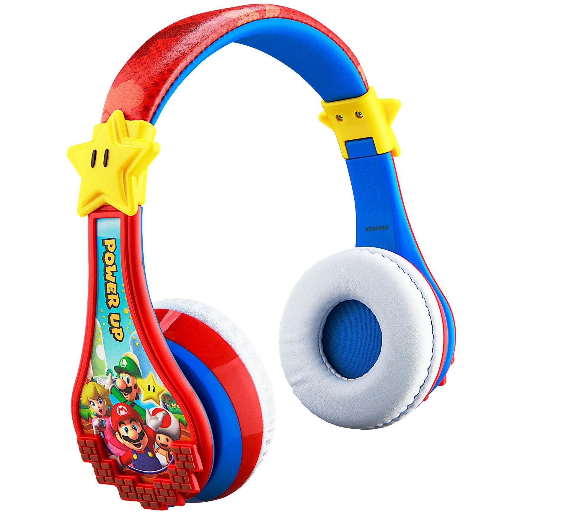 eKids Super Mario Bluetooth Headphones for Kids, Over Ear Headphones with Microphone - Multi-Color (MO-B52.EXV21OL)