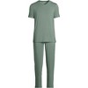 Lands' End Men's Short Sleeve Cooling Knit V-Neck Pajama Set - 3 of 3