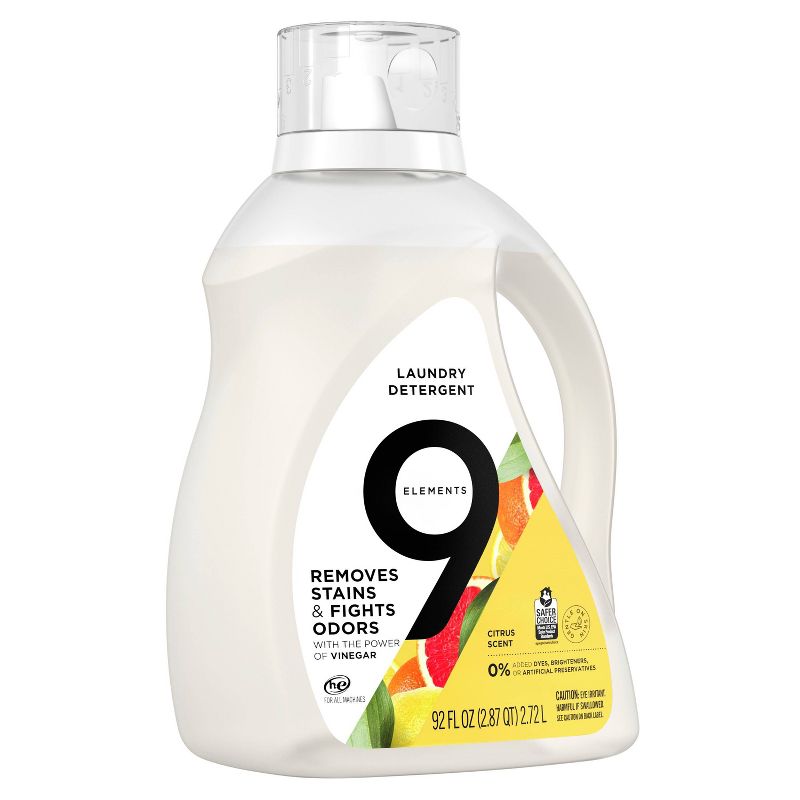 9 Elements Citrus Scent Liquid Laundry Detergent - 92 fl oz, 4 of 8