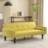 MYINDA 2-in-1 Convertible Recliner Sofa Bed, Modern Upholstered Folding Recliner, for Small Space Living Room Bedroom, YELLOW - 2 of 4