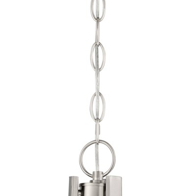 Sleek Brushed Nickel 4-Light Pendant with Frosted Glass Shade