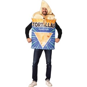Imposta Costumes Adult Tortilla Chips Bag Costume Bodysuit Blue One Size - 1 of 1