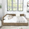 CAVINAS Storage Beds, Upholstered Tufted Bed Frame with 2 Drawers, Velvet Sofa Bed Frame with Comfortable Backrest and Armrests - 2 of 4