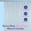 Epica Heavy-Duty Clear Vinyl Shower Curtain Liner 72"x72" Frosted, Waterproof, Mildew-Resistant - 2 of 4