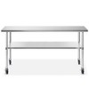 GRIDMANN Stainless Steel Table with 4 Casters (Wheels), NSF Commercial Kitchen Work & Prep Table - 2 of 4