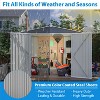 Kelly All Weather Metal Tool Shed, Patio Storage Shed with Metal Foundation and Lockable Doors, Outdoor Storage Box - The Pop Home - 4 of 4