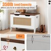 30" /39.4" Storage Chest, Toy Chest With Lids, Entryway Storage Bench with Safety Hinge Wooden Storage Trunk - 4 of 4