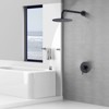 WOWOW Single Handle 5-Spray Patterns Shower Faucet 1.8 GPM with High Pressure Showerhead and Valve in Brushed Nickel - 2 of 4
