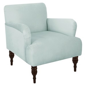 Accent Chair Velvet Pool - Skyline Furniture , Blue