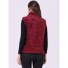 INSPIRE CHIC Women's Stand Collar Fully Lined Sleeveless Faux Fur Fluffy Zip Vest - 3 of 4