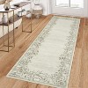 Large Modern Floral Bordered Area Rug, Washable and Stain Resistant, Low Pile Soft Touch Carpet, Folding Floor Cover for Bedroom and Apartment. - 2 of 4