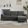 Beautyolove 4-Piece Upholstered L-Shape Convertible Sectional Couches Sofas with Ottoman - 2 of 4