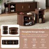 Bella Depot Wooden TV Stand & Coffee Table Set with Fluted Sliding Doors for TVs up to 75" - 4 of 4