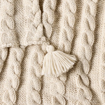 Knit Tassel Braided Throw - Threshold designed with Studio McGee