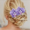 Unique Bargains Women's Phalaenopsis Faux Pearl Duckbill Clip 2 Pcs - 2 of 4