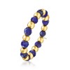 RS Pure by Ross-Simons 3-3.5mm Lapis Bead Stretch Ring With 14kt Yellow Gold - 3 of 4