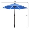Costway 9' Solar LED Lighted Patio Market Umbrella Tilt Adjustment Crank Lift - 4 of 4