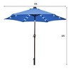 Costway 9FT Patio Solar Umbrella LED  Steel Tilt With Crank Blue/Orange/Brige/Tan/Burgundy - image 4 of 4