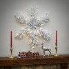 National Tree Company 32" White Iridescent Tinsel Snowflake with Battery Operated Warm White LED Lights - 2 of 4
