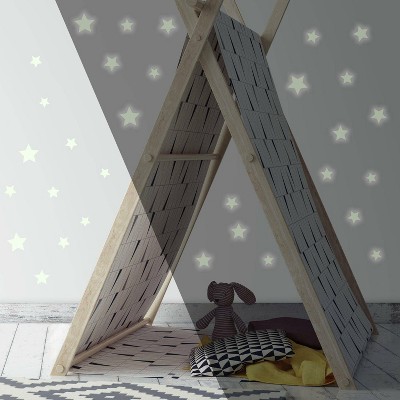 Glow in the Dark STARS extra Large Stickers Peel and Stick Decals 