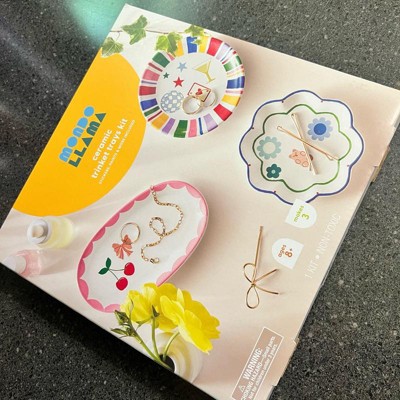 3ct Ceramic Trinket Dishes Transfers and Painting Craft Kit
