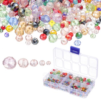 Unique Bargains Jewelry Making Craft Embellishments Rondelle Glass Beads