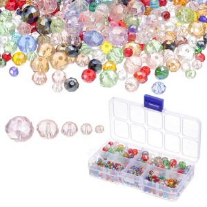 Unique Bargains Jewelry Making Craft Embellishments Rondelle Glass Beads - 1 of 4