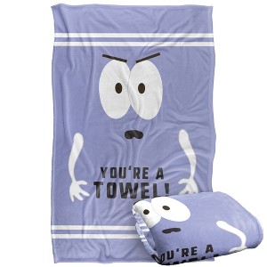 Kids' South Park Towelie You'Re A Towel Silky Touch Blanket White 36X58 - 1 of 4