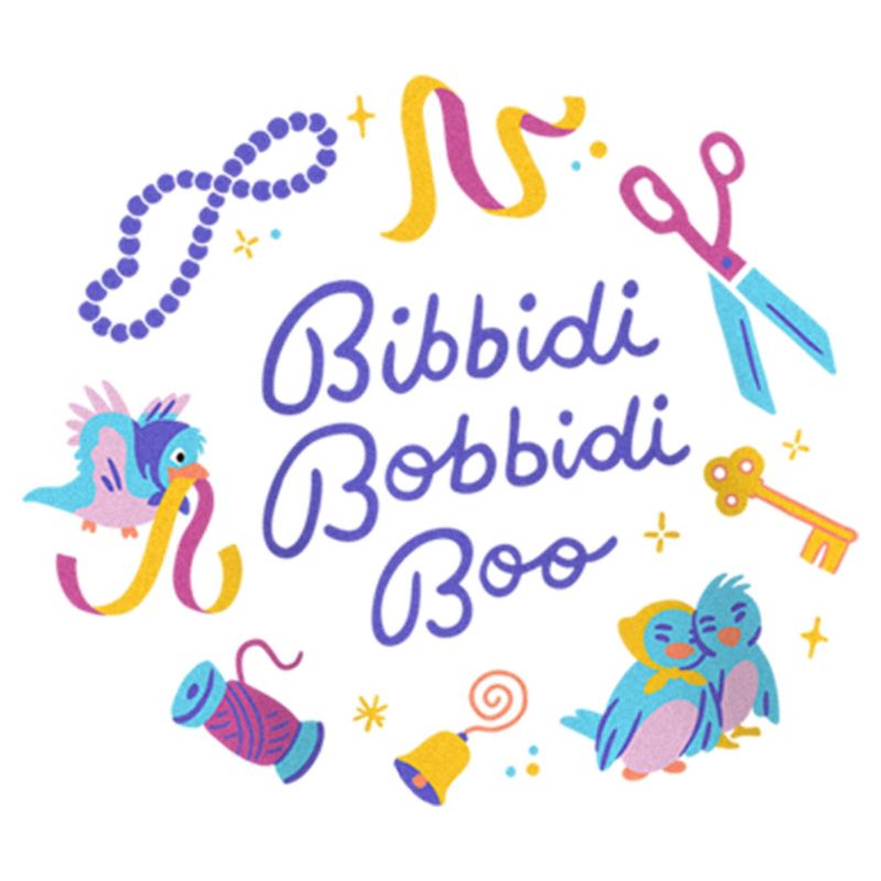 Girl's Cinderella Bibbidi Bobbidi Boo Birds T-Shirt, 2 of 5