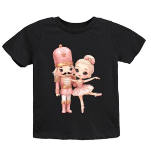 Pink Nutcracker Ballerina - Youth Short Sleeve Graphic T-Shirt and Toddler Short Sleeve Graphic T-Shirt - 1 of 3