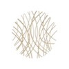 HomeRoots 24" X 24" Gold Metal Circle Abstract Hanging Dimensional Sculpture - 4 of 4
