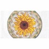 Earth Rugs Decorative Sunflower Coaster – Rustic Kitchen 5"x5" Square Drink Mat - 2 of 3